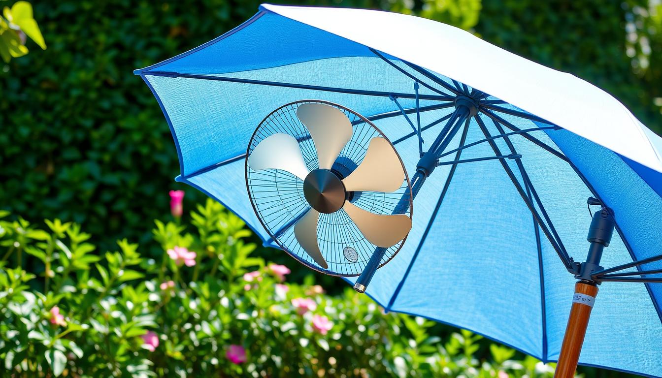 Umbrella with Built-in Fan